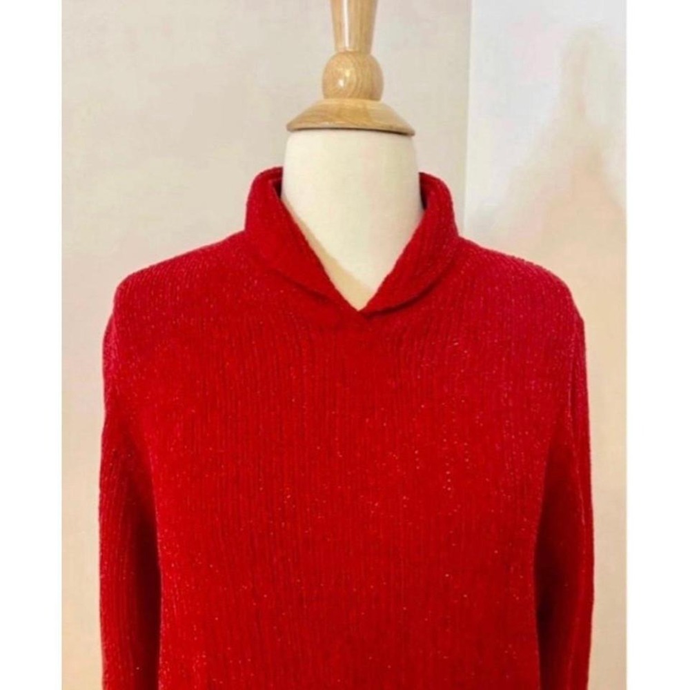 Basic Editions Sparkly Red‎ Sweater - Picture 2 of 6
